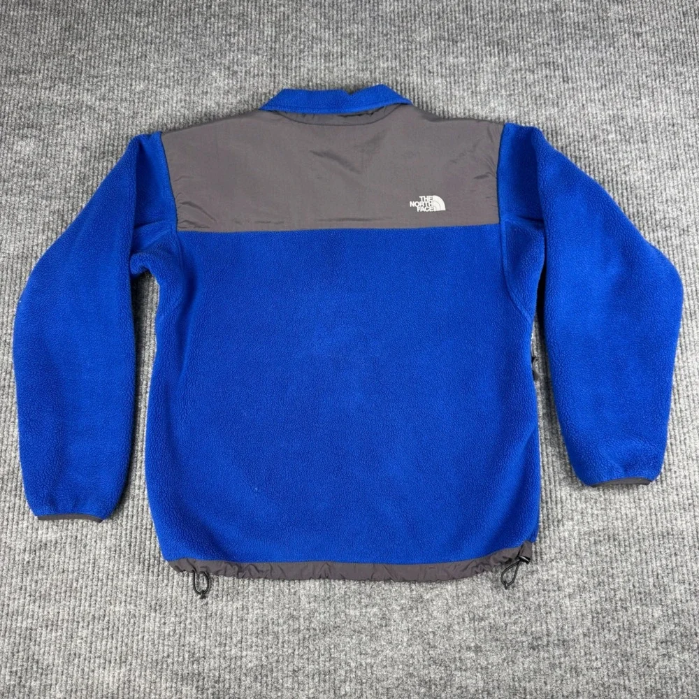 The North Face Denali Fleece Jacket Mens M Blue Grey Polartec Full Zip Outdoor